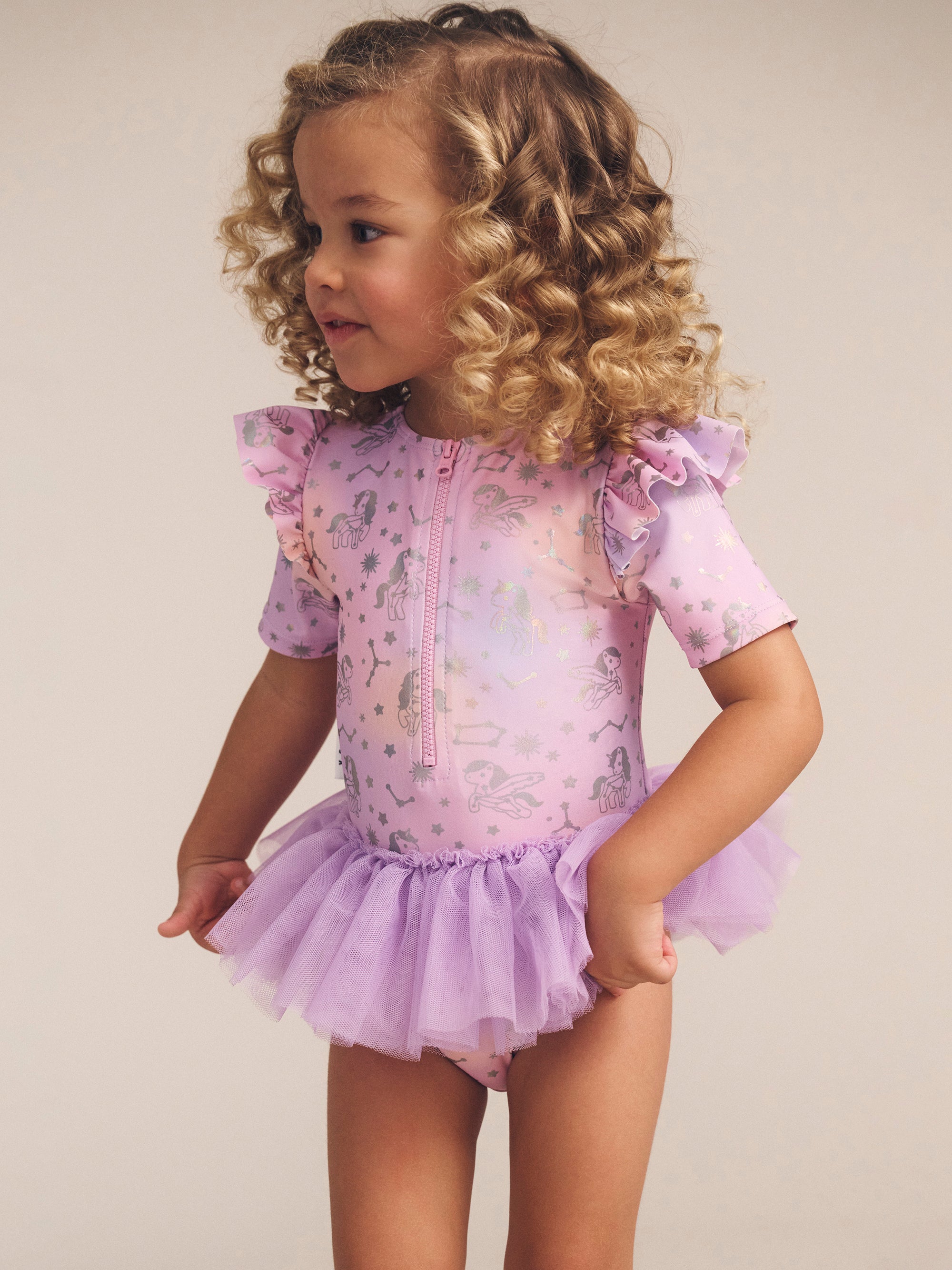 Huxbaby Cosmic Unicorn Ballet Swimsuit