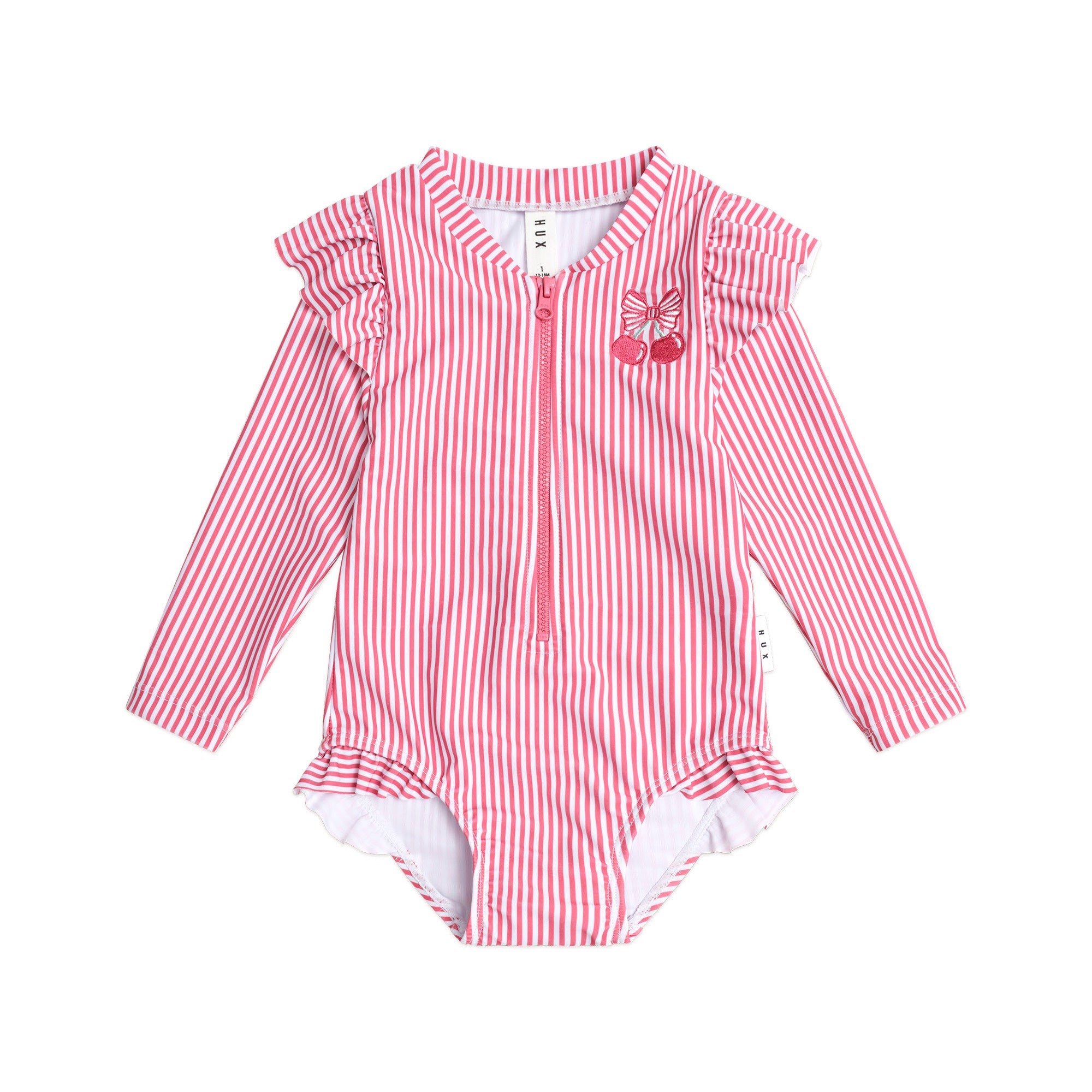 Huxbaby Frill Swimsuit Cherry Pie Stripe