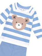 Huxbear Stripe Swim Set - Cornflower