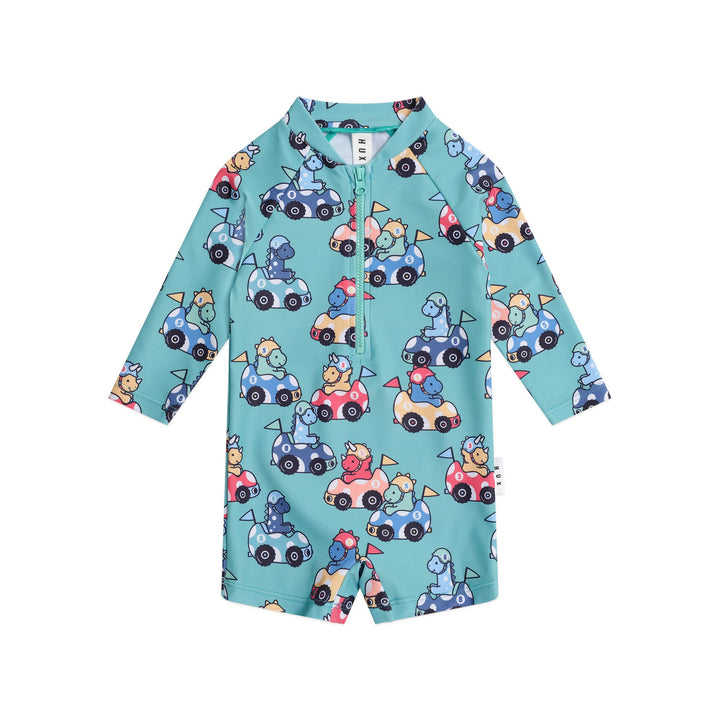 Huxbaby Racer Dino Swimsuit Shortie