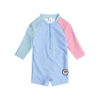Spliced Stripe Swimsuit Shortie