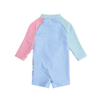 Spliced Stripe Swimsuit Shortie