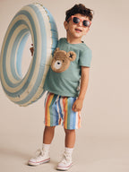 Beach Stripe Swim Short