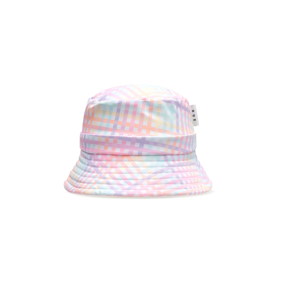 Swim Hat Rainbow Check