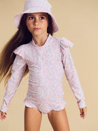 Bluebell Floral Zip Swimsuit