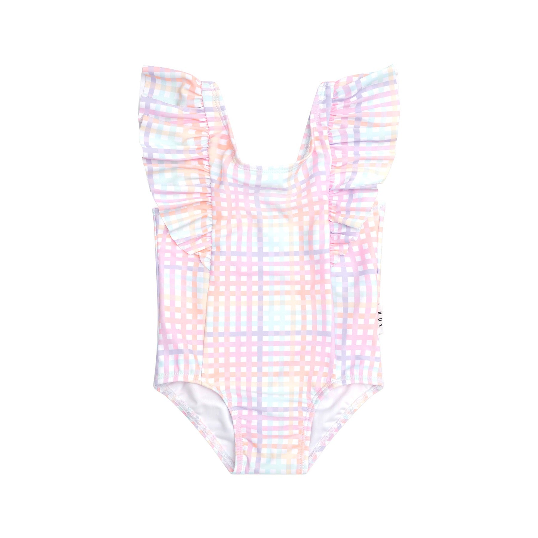 Rainbow Check Frill Swimsuit