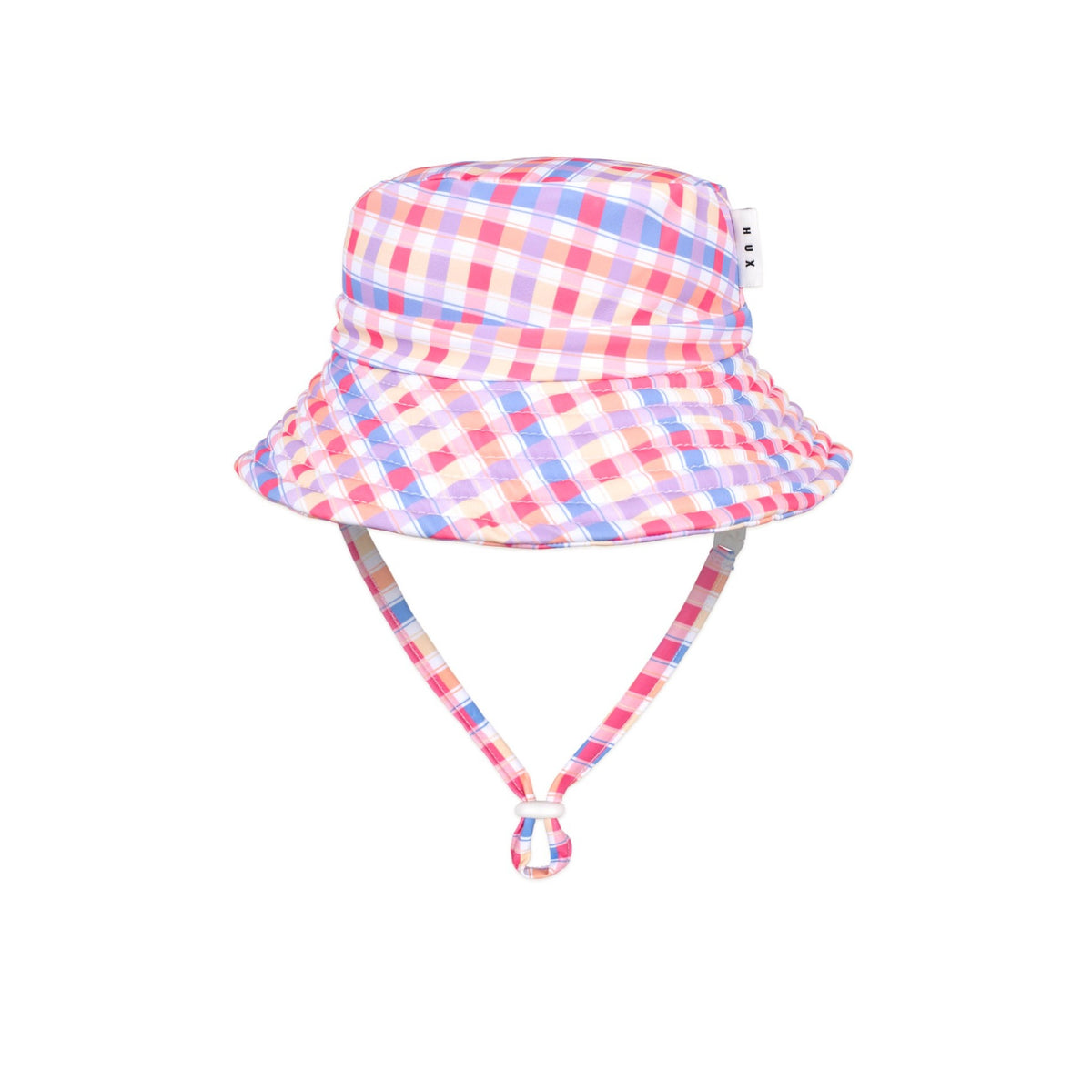 Rainbow Check Swim Hat