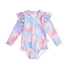 Frill Swimsuit Floral Bloom