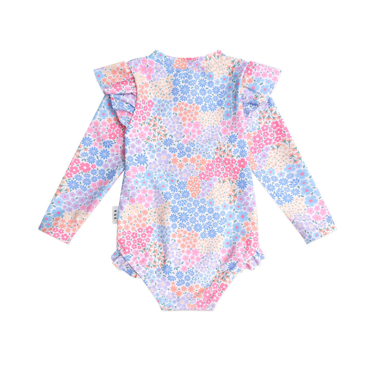 Huxbaby Frill Swimsuit Floral Bloom