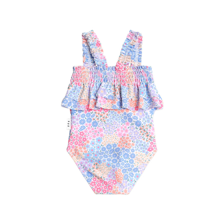 Huxbaby Shirred Swimsuit Floral Bloom
