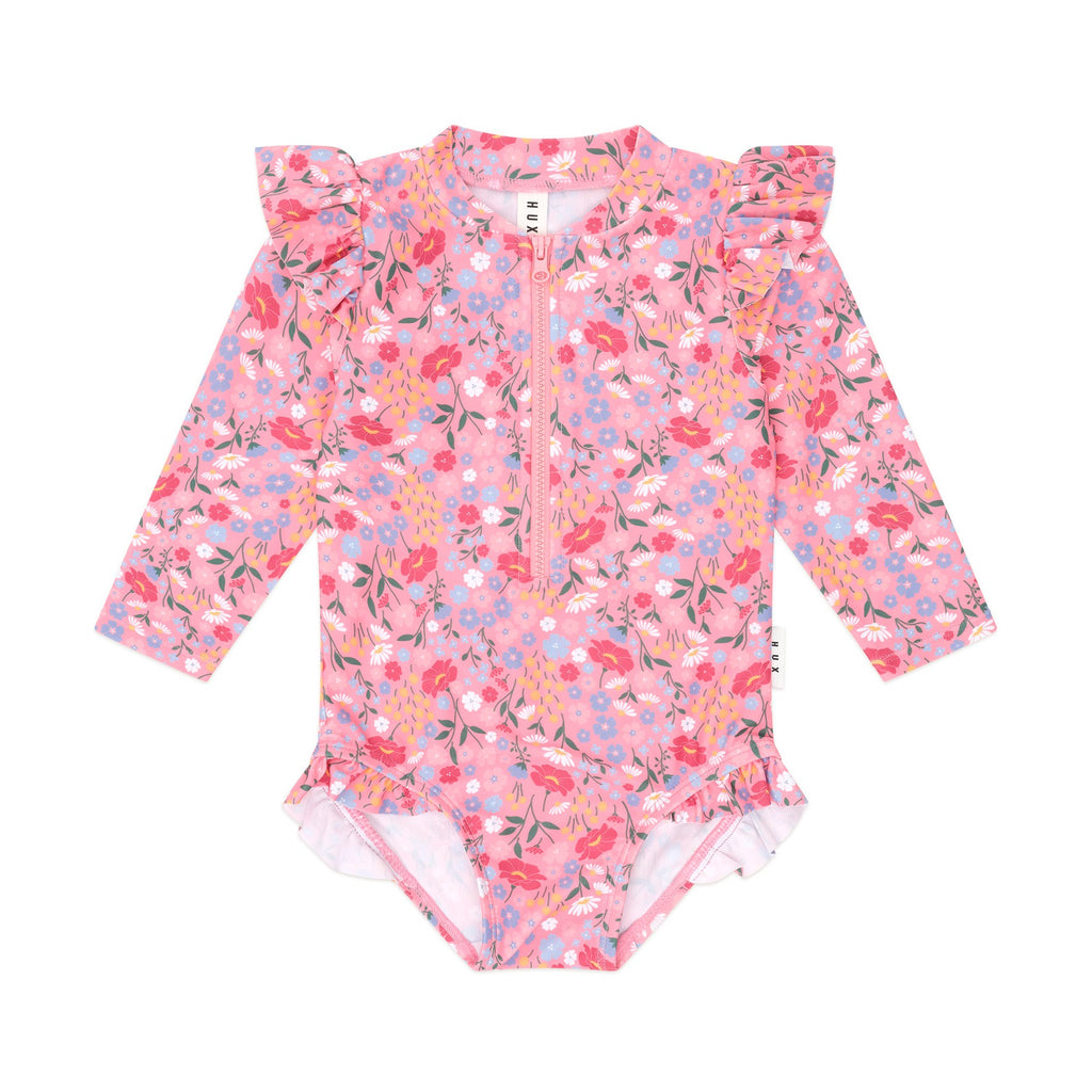 Vintage Floral Frill Swimsuit
