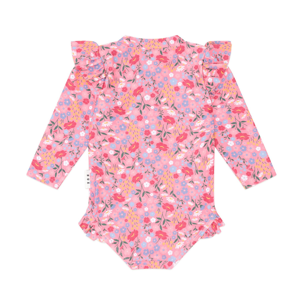 Vintage Floral Frill Swimsuit
