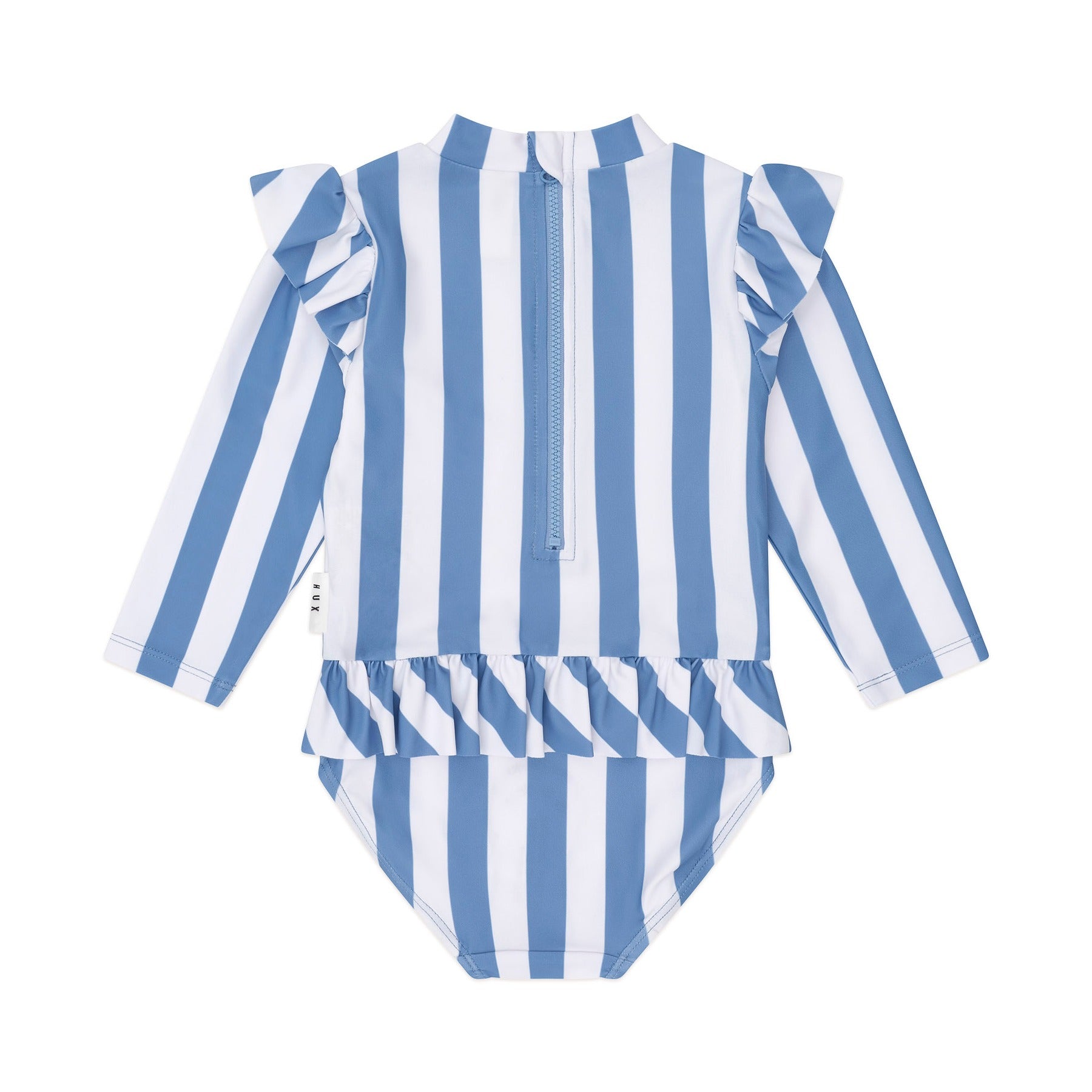 Vintage Stripe Cherry Peplum Swimsuit