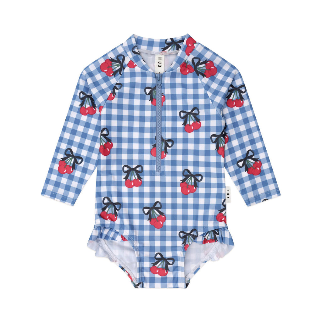 Cherry Gingham Raglan Swimsuit