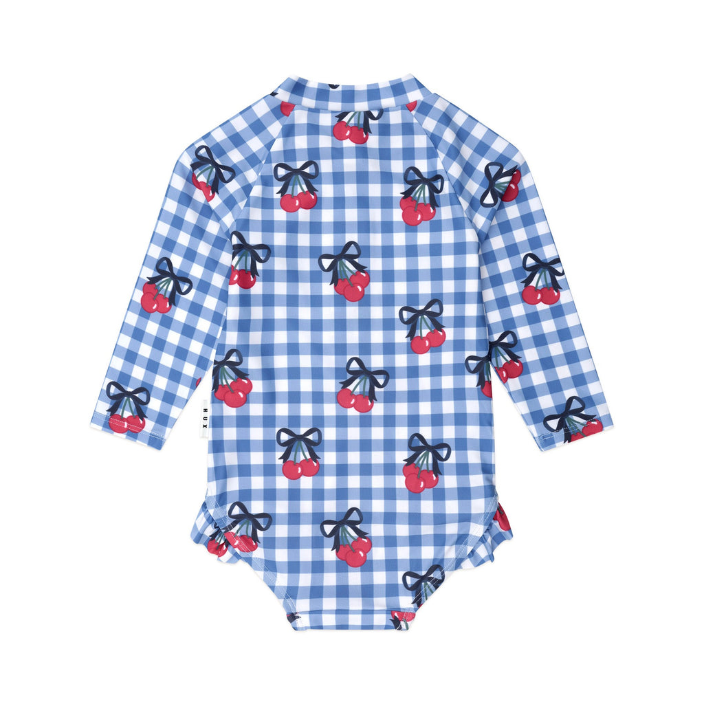 Cherry Gingham Raglan Swimsuit
