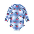 Cherry Gingham Raglan Swimsuit
