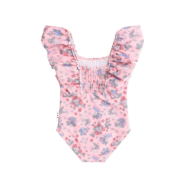 Huxbaby Strawberry Garden Shirred Swimsuit