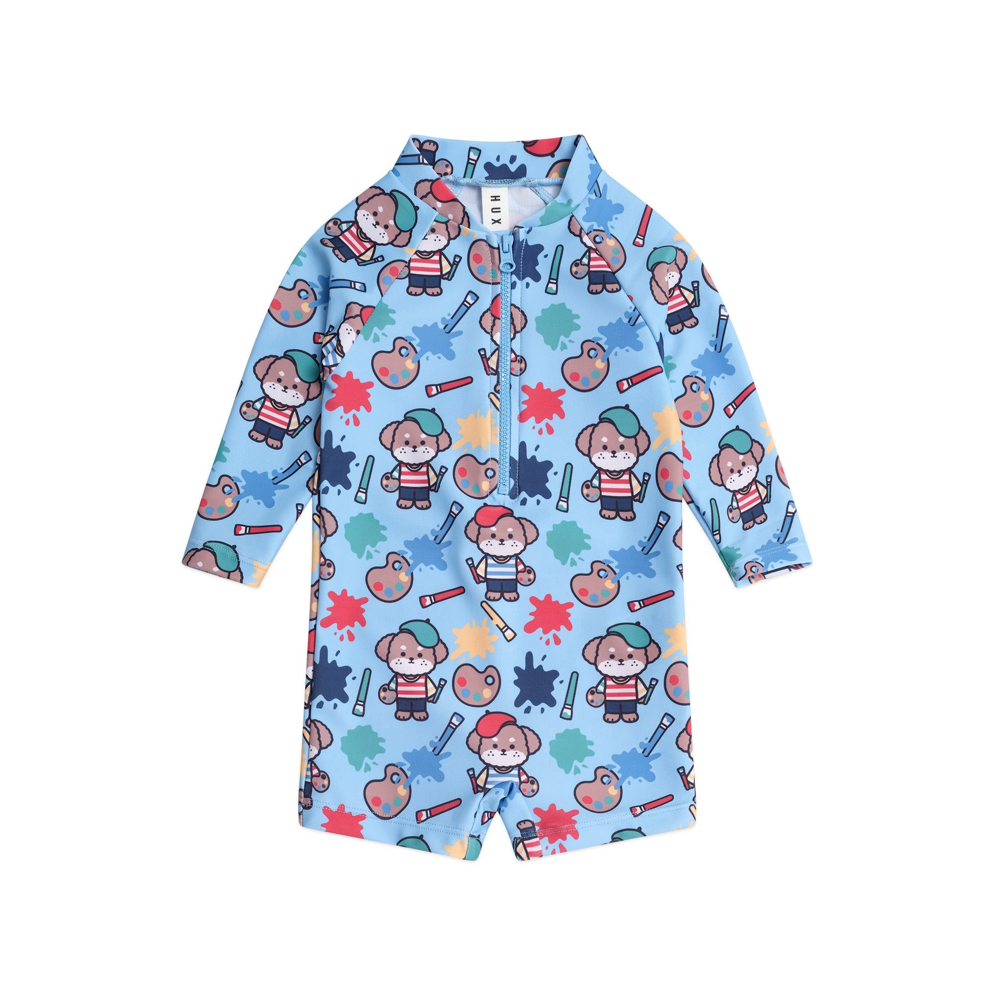 Huxbaby Parisian Painter Pup Swimsuit Shortie