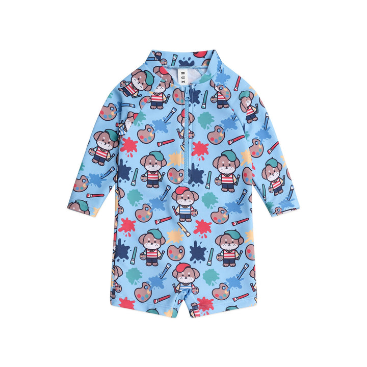 Huxbaby Parisian Painter Pup Swimsuit Shortie