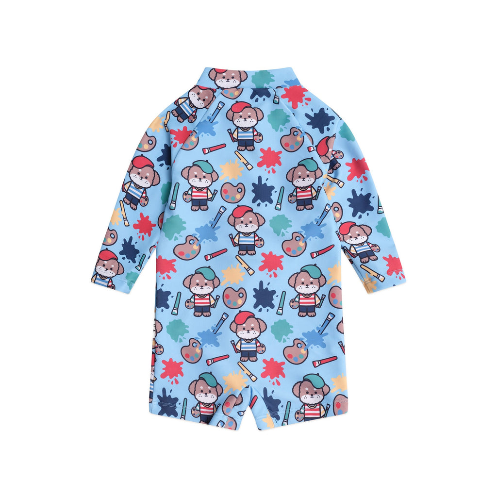 Huxbaby Parisian Painter Pup Swimsuit Shortie