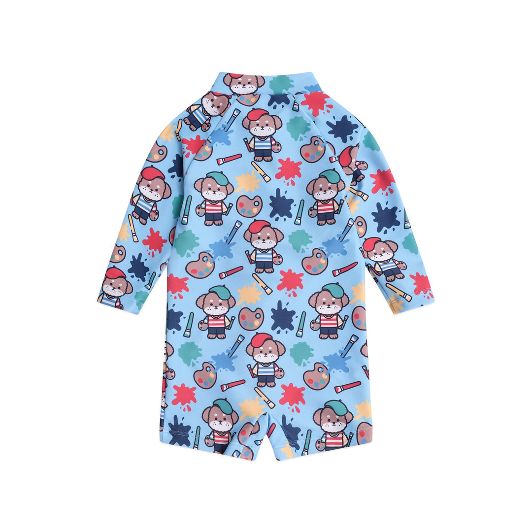 Huxbaby Parisian Painter Pup Swimsuit Shortie