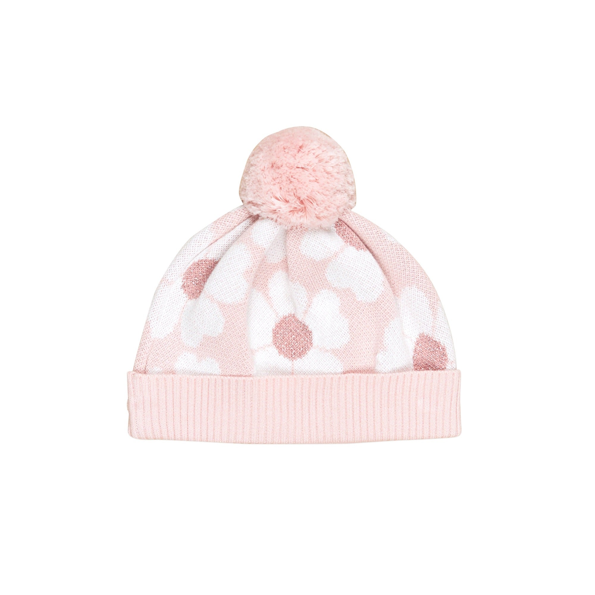 Blossom Knit Beanie - Pink Pearl