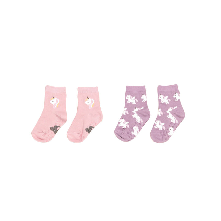 Huxbaby Magical Unicorn 2pk Socks - Rosebud + Orchid