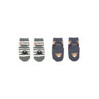 Hux Bear 2pk Socks - Light Spruce + Night