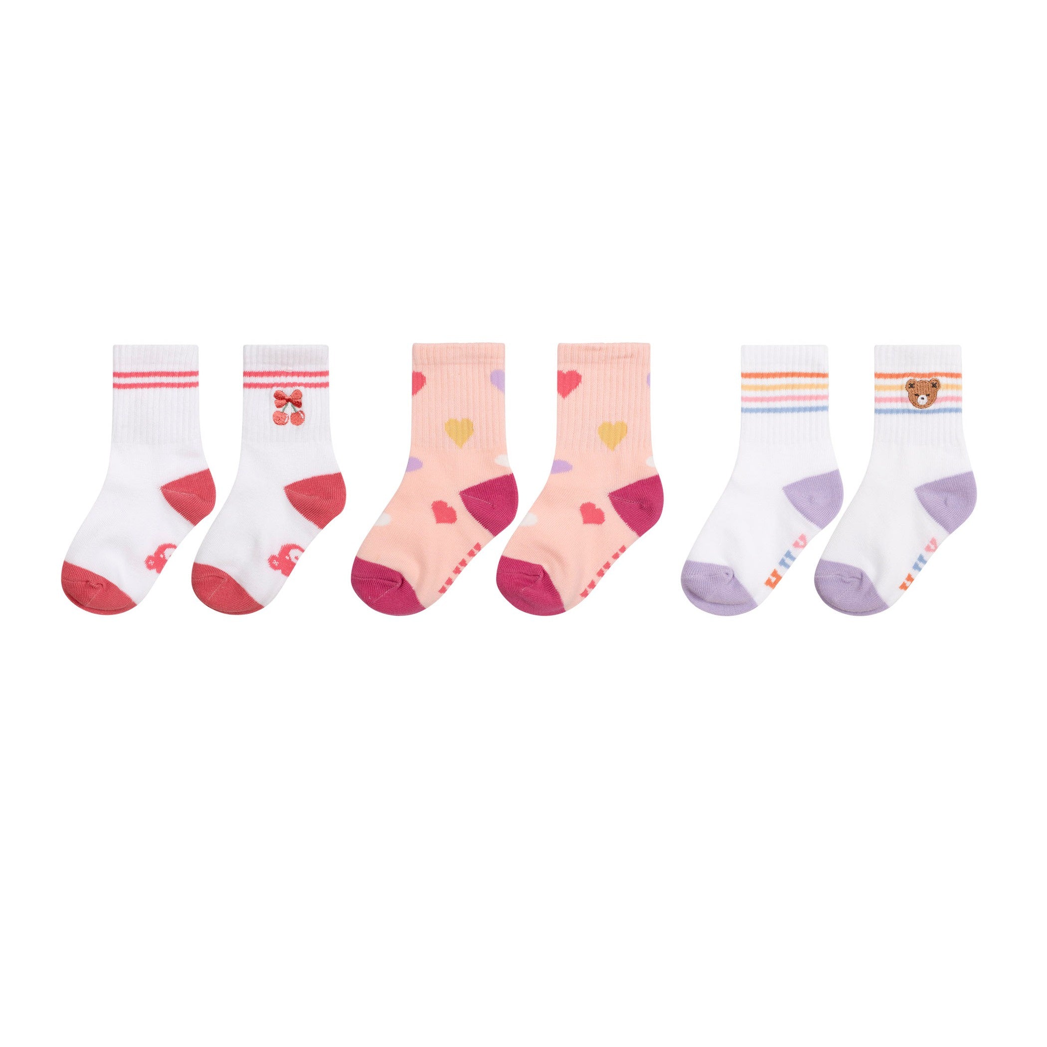 Huxbaby Sporty Socks 3 Pack Sweetheart