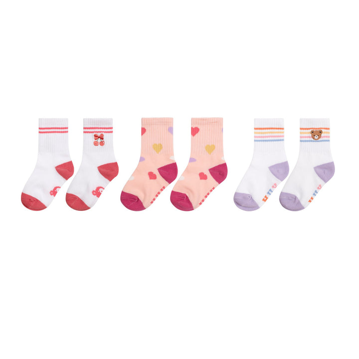 Huxbaby Sporty Socks 3 Pack Sweetheart