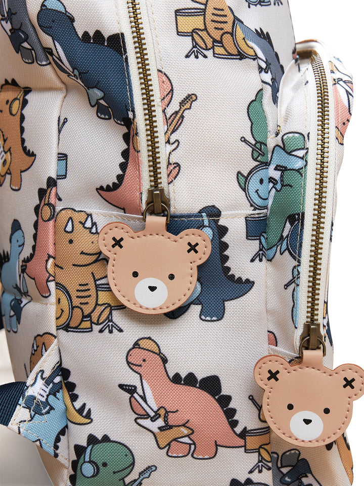 Huxbaby Dino Band Backpack - Almond Milk