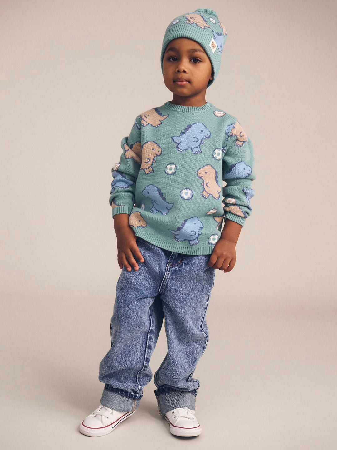 Huxbaby Dino Play Knit Beanie