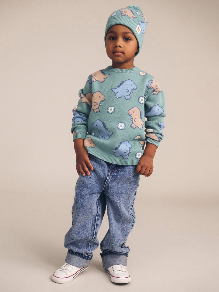 Huxbaby Dino Play Knit Beanie