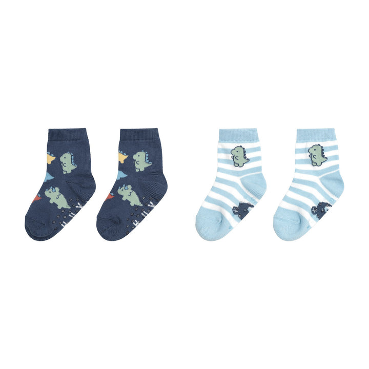 Huxbaby Dino Play 2 pack Socks - Marine Blue/Navy