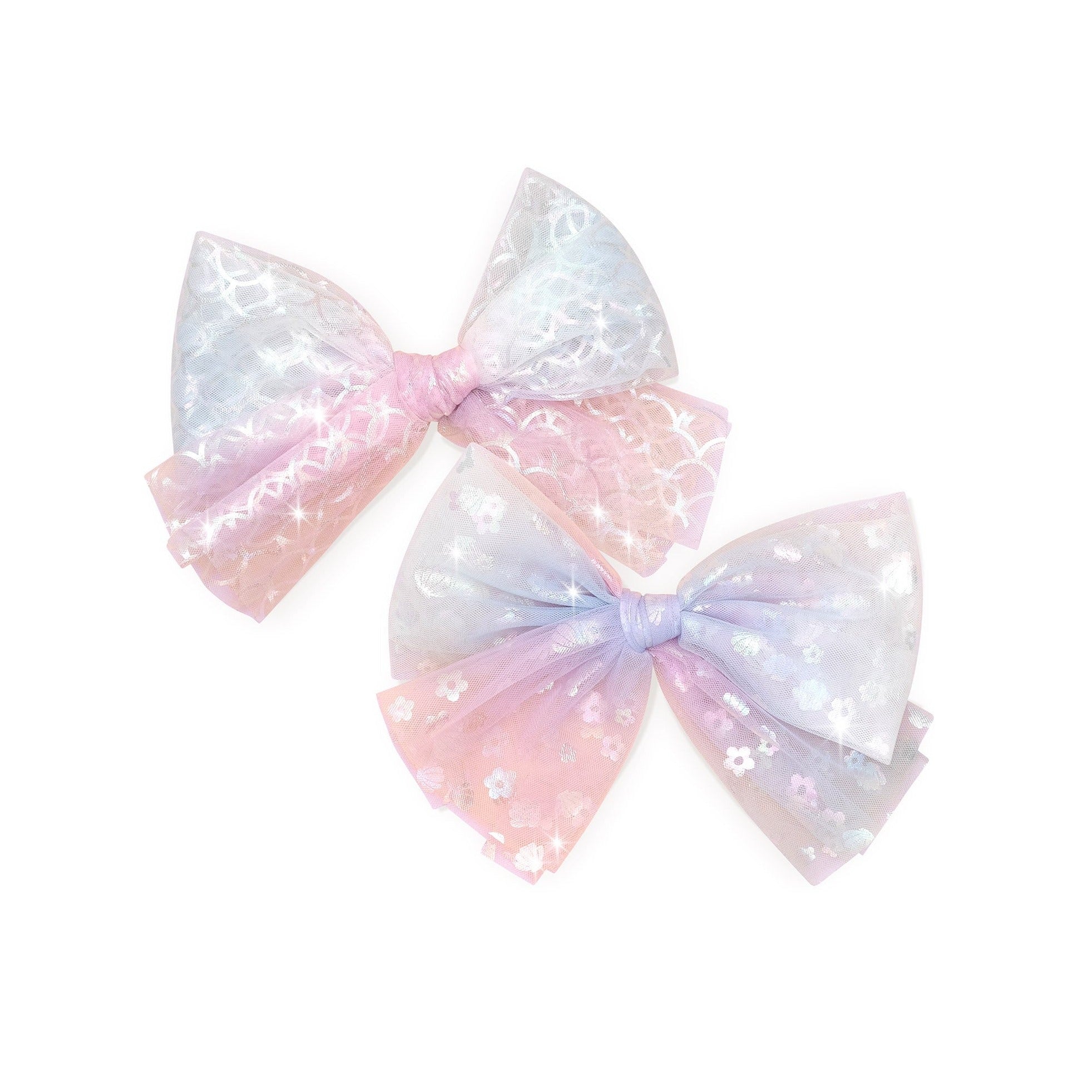Daisy Seashell Tulle 2 pack Hair Bow - Multi