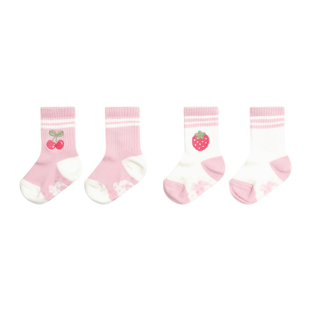 Huxbaby Sporty Fruit 2 pack Socks - Candy/White