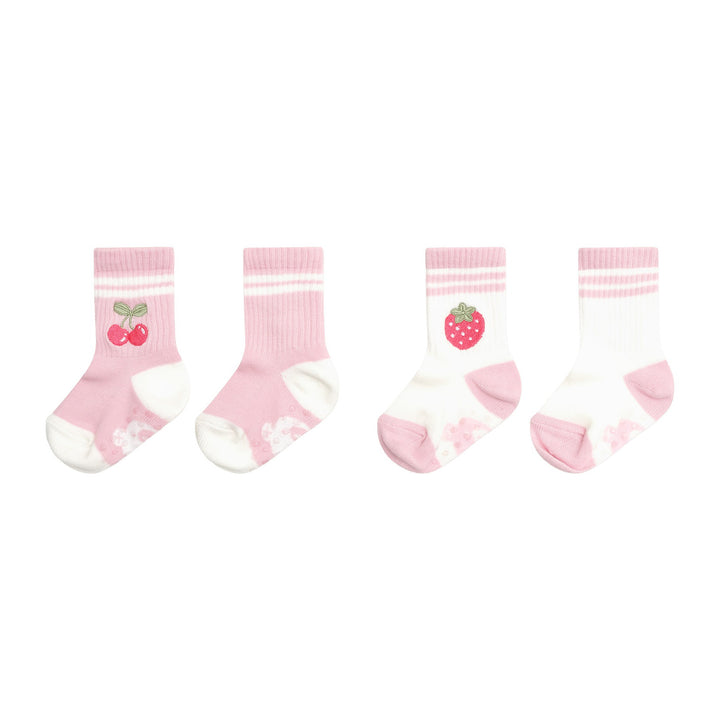 Huxbaby Sporty Fruit 2 pack Socks - Candy/White
