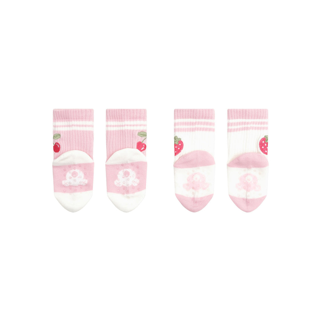 Sporty Fruit 2 pack Socks - Candy/White