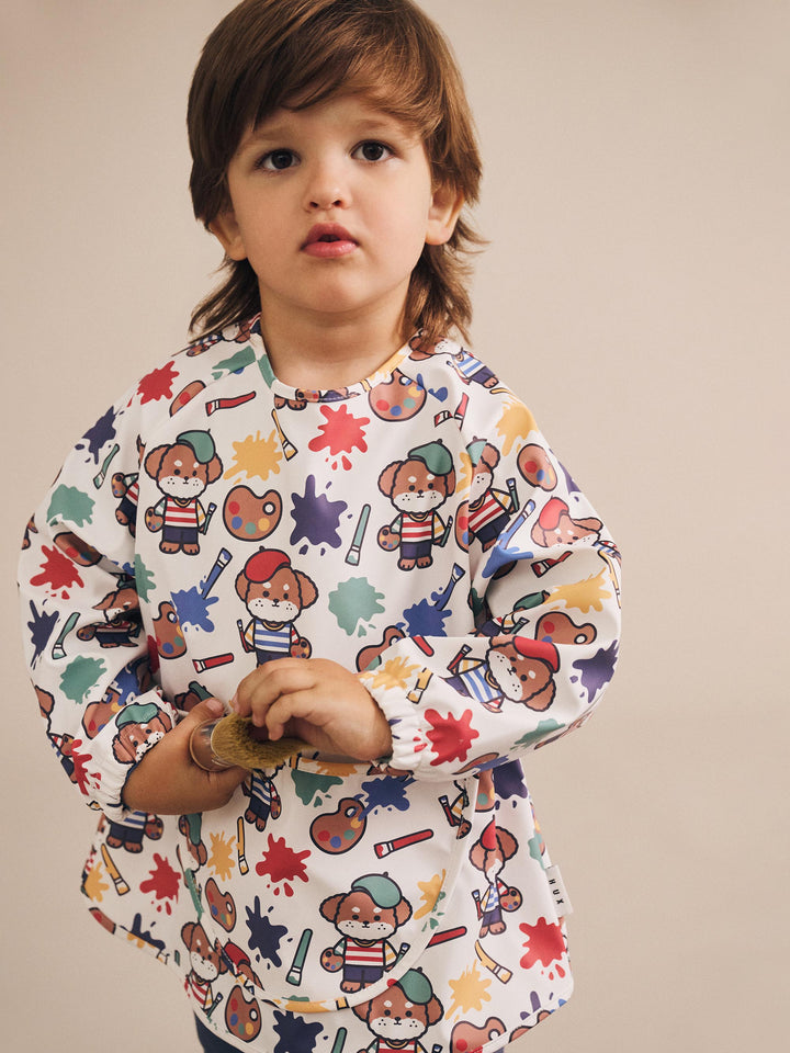 Huxbaby Parisian Painter Pup Art Smock