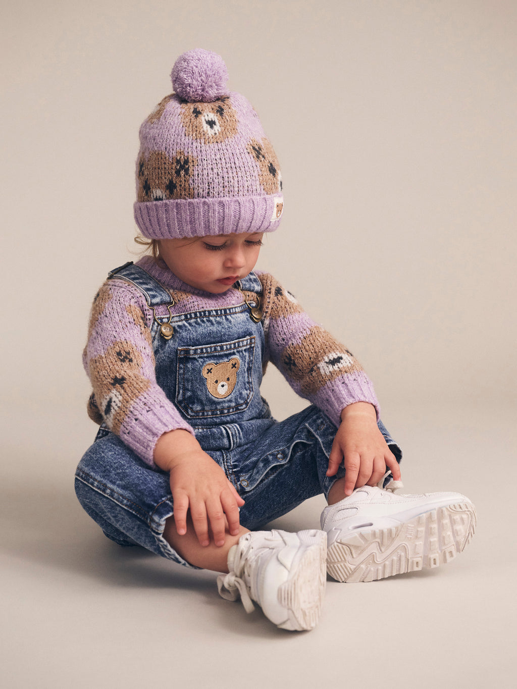 Orchid Huxbear Knit Beanie