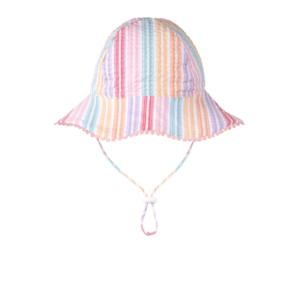 Frilly Sunhat Rainbow Stripe