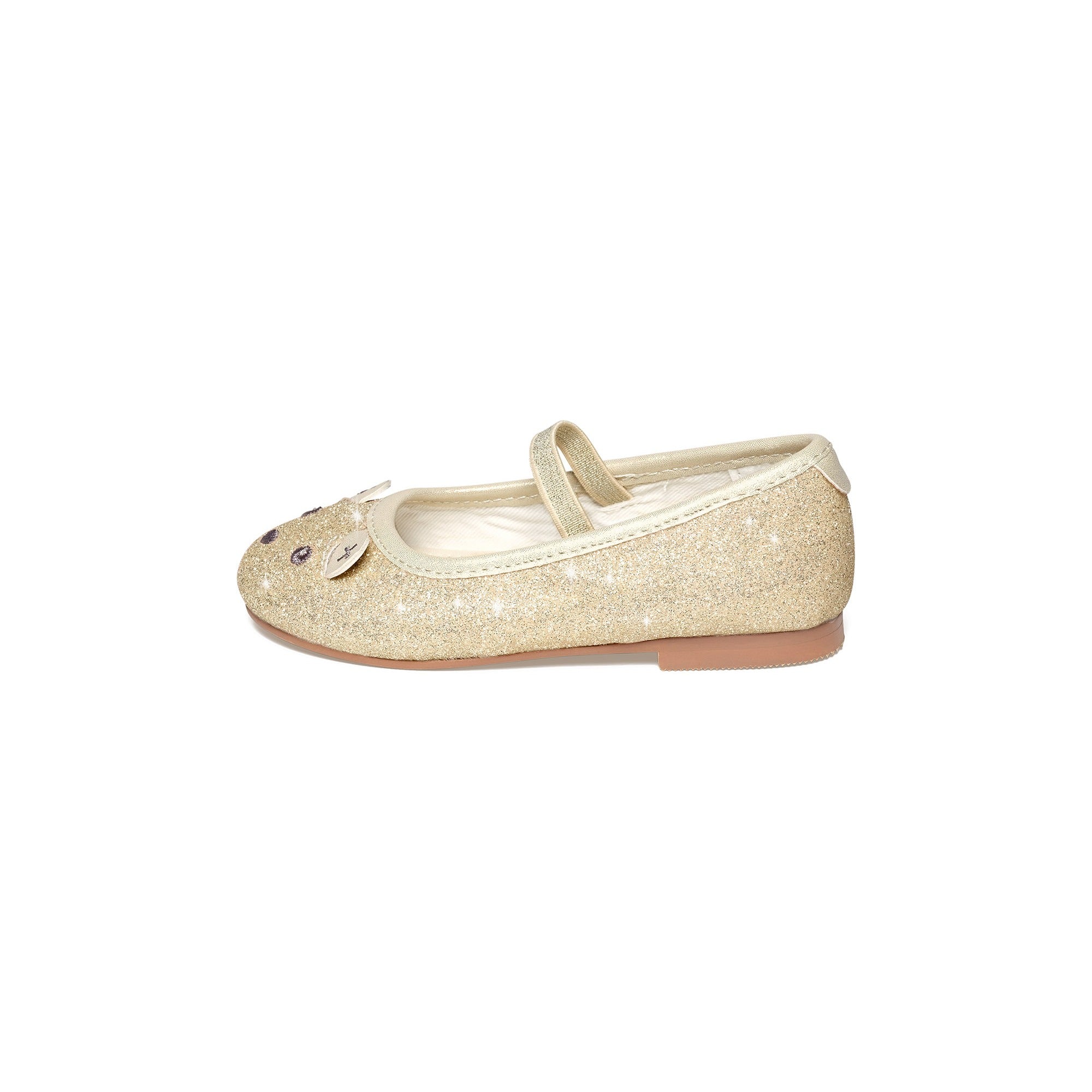 Glitter Bear Ballet Flat Gold