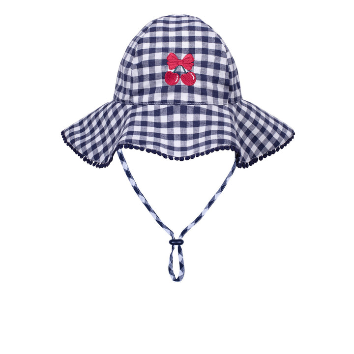 Huxbaby Frilly Sunhat Cherry Pie Check