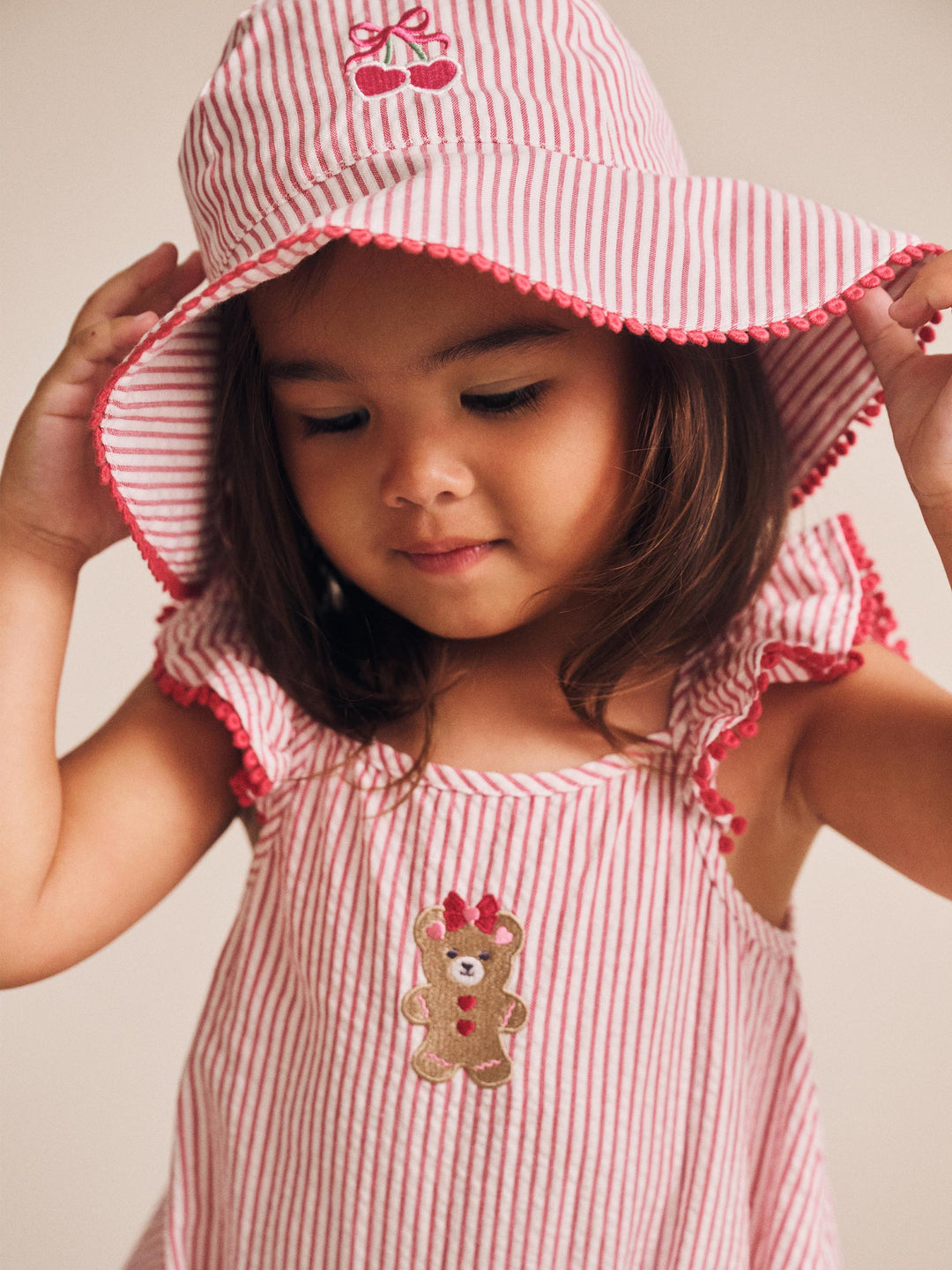 Huxbaby Frilly Sunhat Cherry Pie Stripe