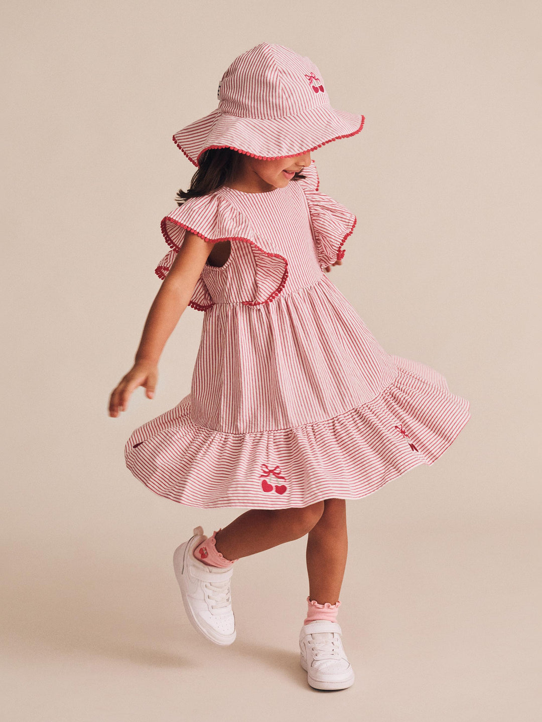 Huxbaby Frilly Sunhat Cherry Pie Stripe
