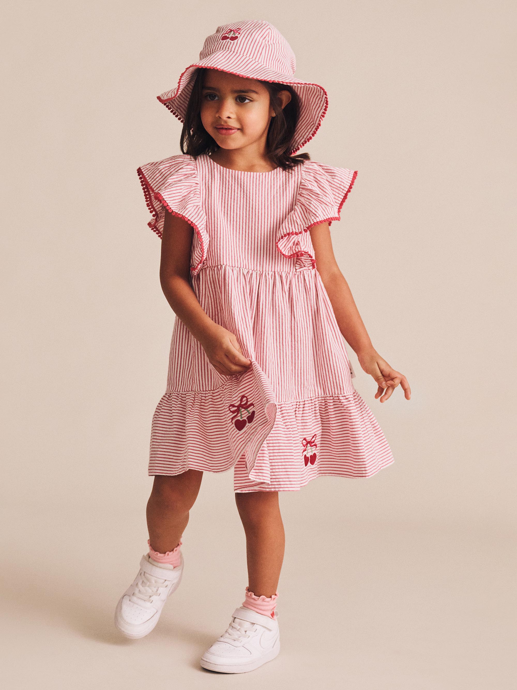 Huxbaby Frilly Sunhat Cherry Pie Stripe
