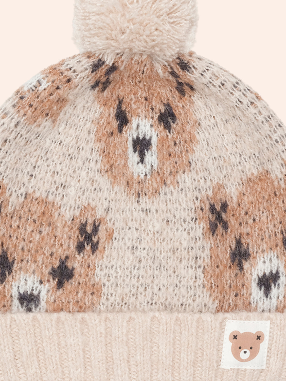Huxbaby Ecru Huxbear Knit Beanie