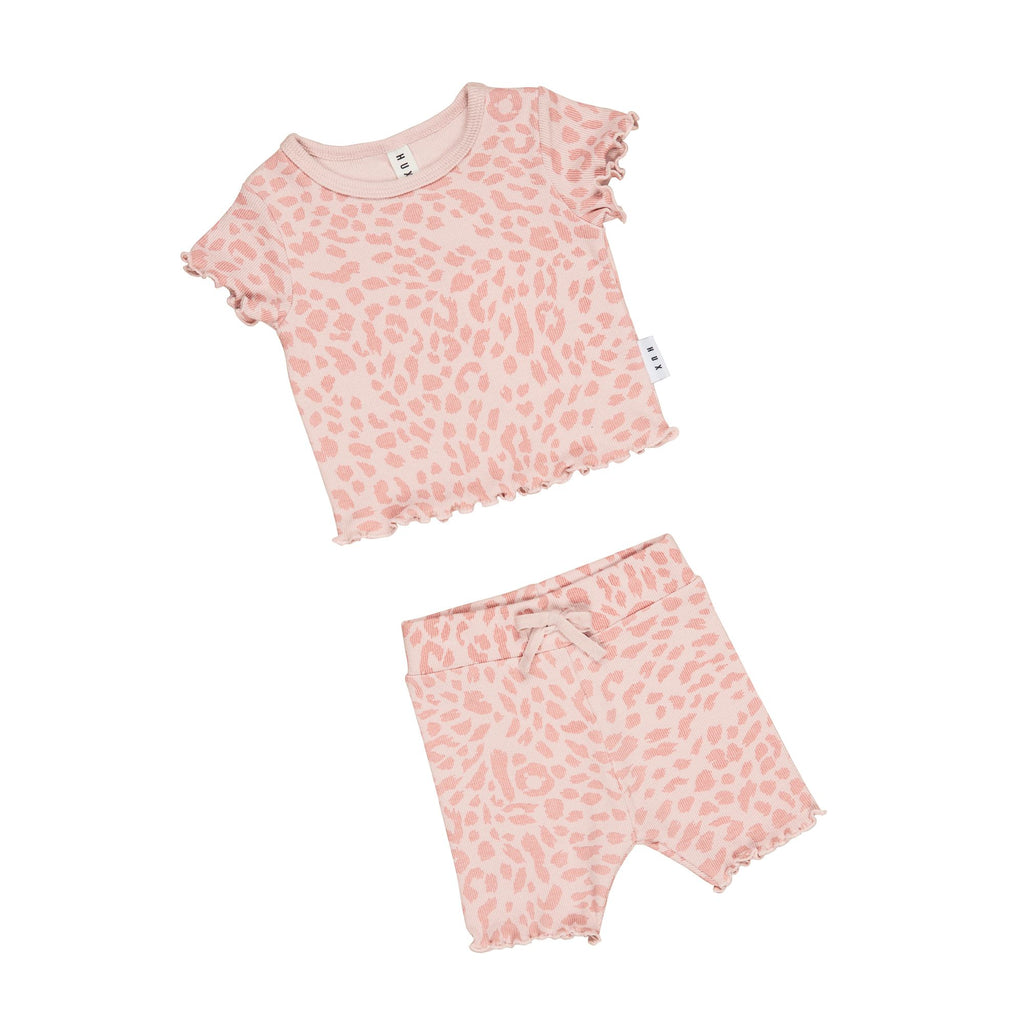 Huxbaby Animal Rib Tee and Short Set