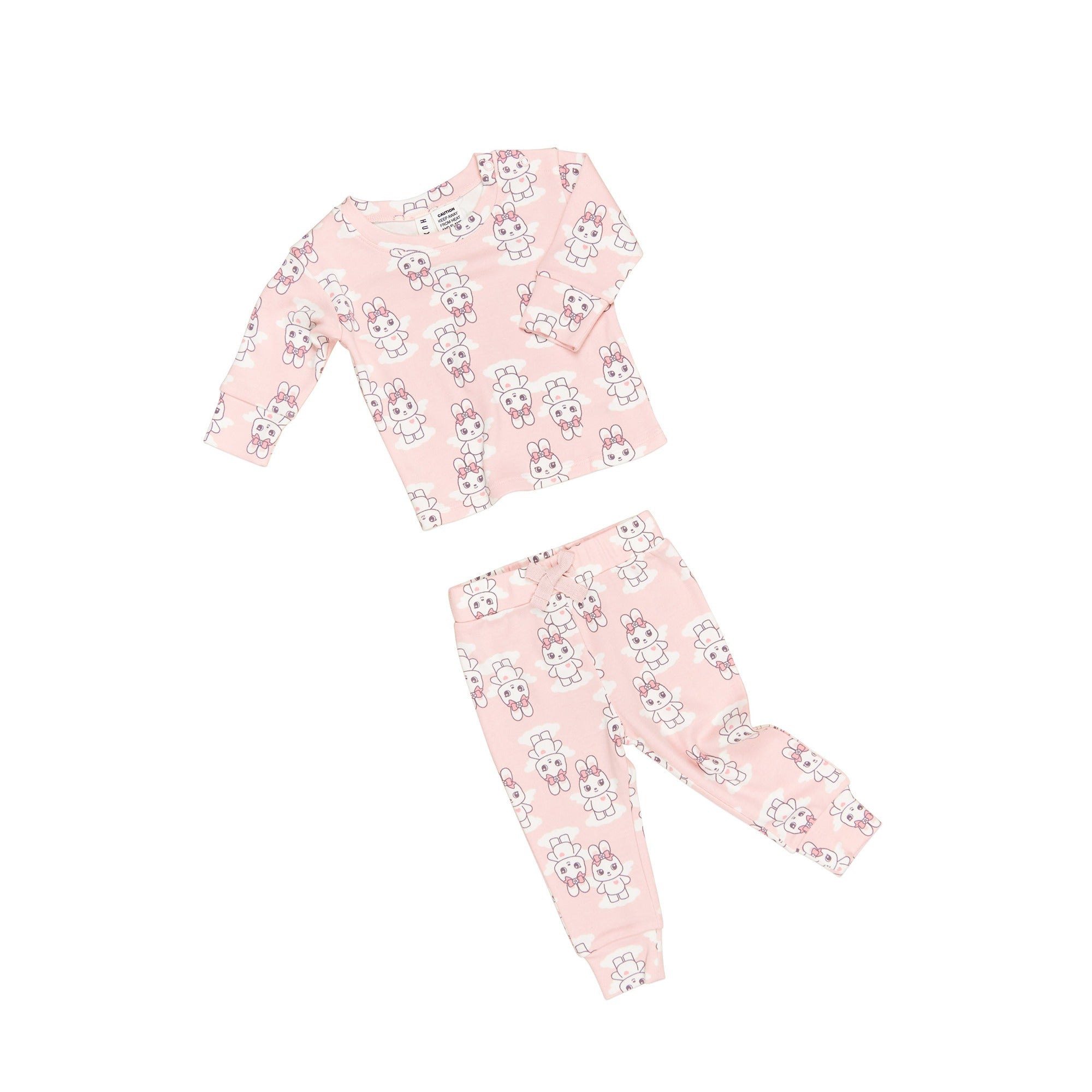 Huxbaby Fairy Bunny Pj Set - Rosebud