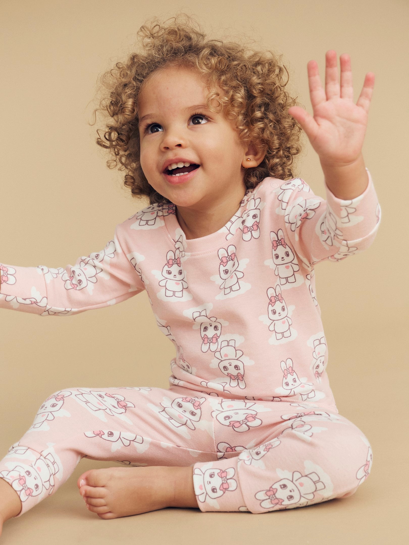 Huxbaby Fairy Bunny Pj Set - Rosebud